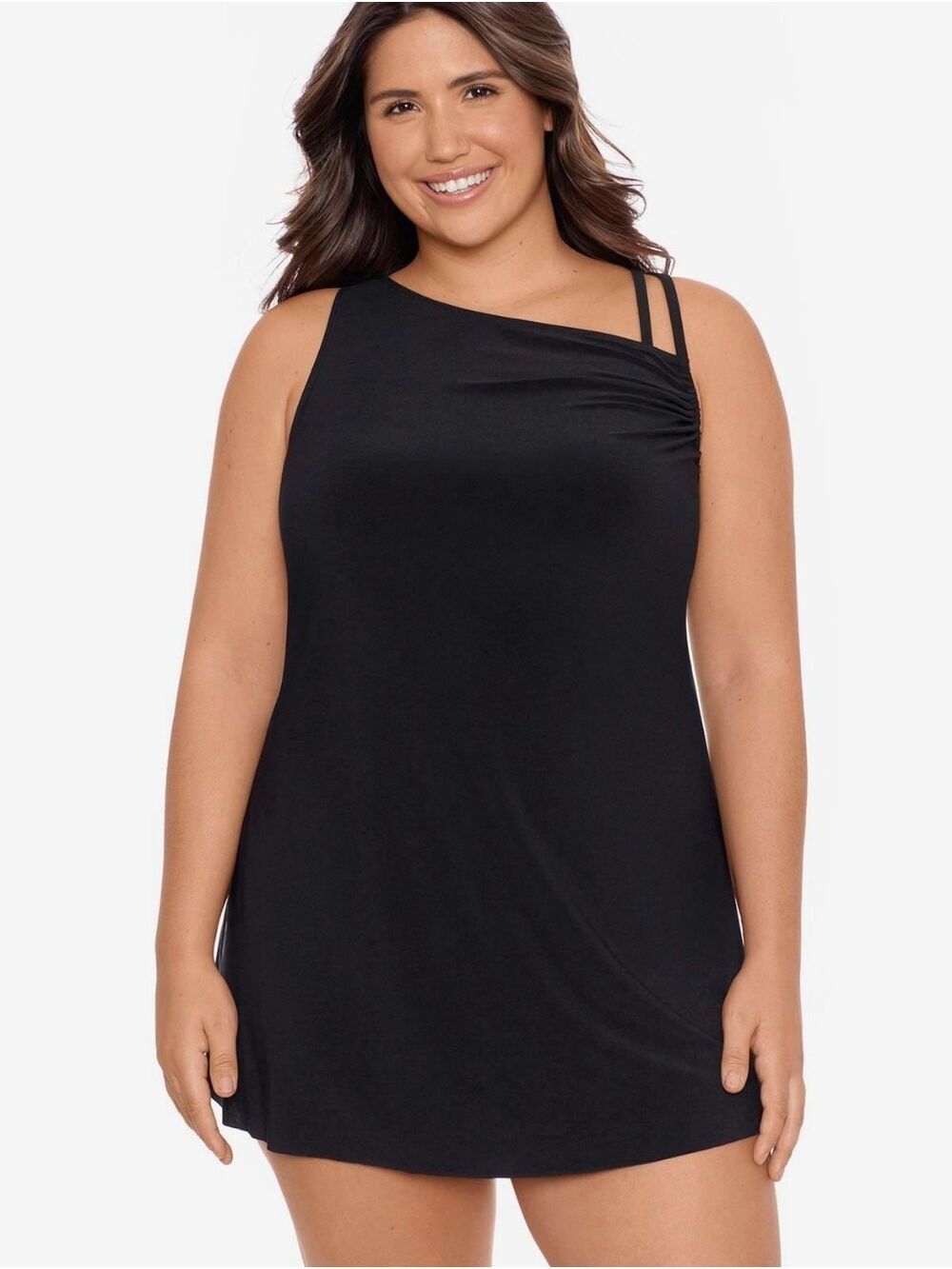 Trimshaper Plus Size Brianna Swim Dress